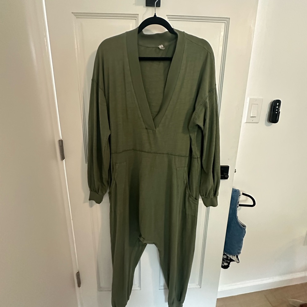 Free People Army Green Jumpsuit - So Cozy